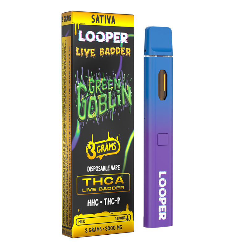 Looper Vape Live Badder 3g Disposable: Green Goblin