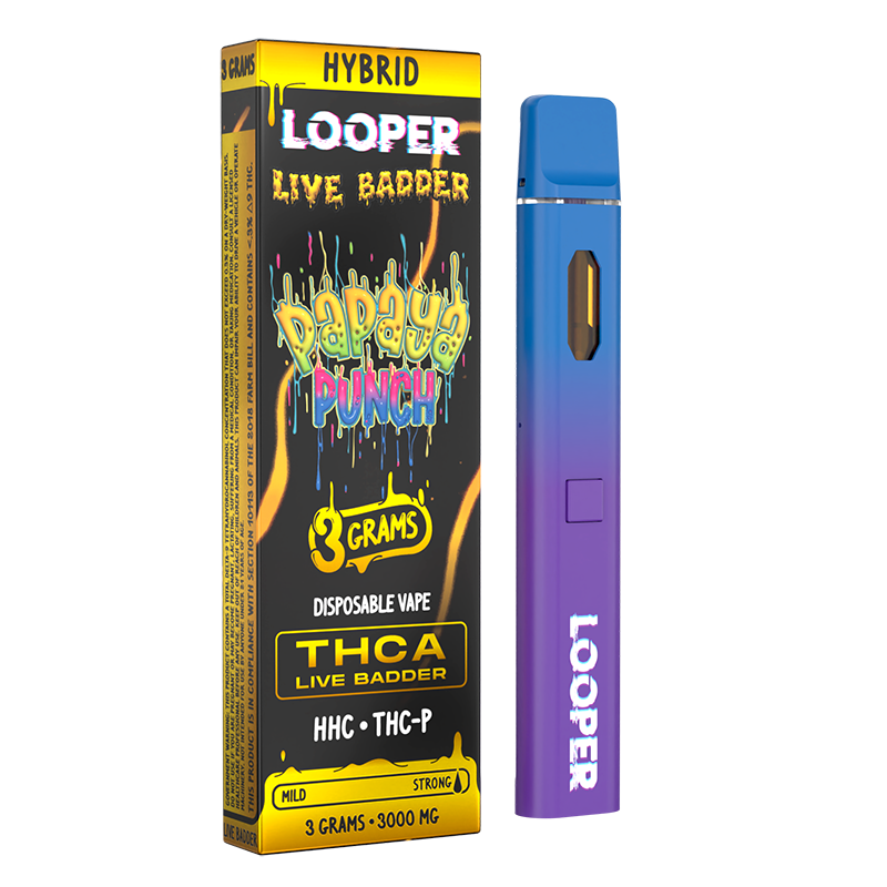 Looper Vape Live Badder 3G Disposable: Papaya Punch