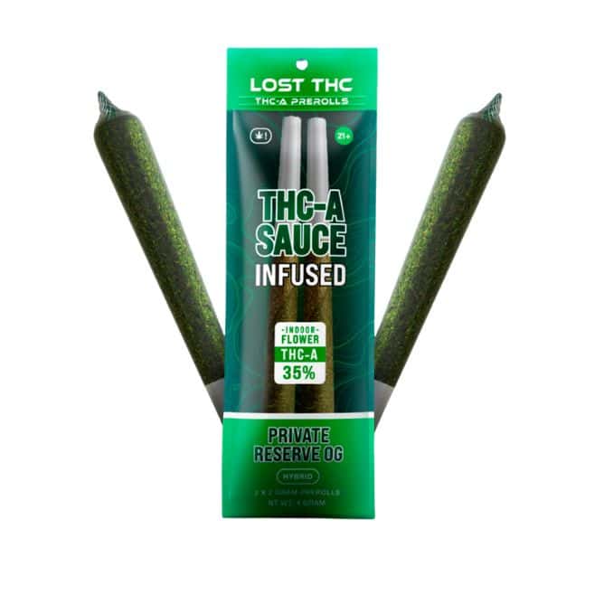 Lost THC THCa Sauce Pre-Rolls 2 x 2g