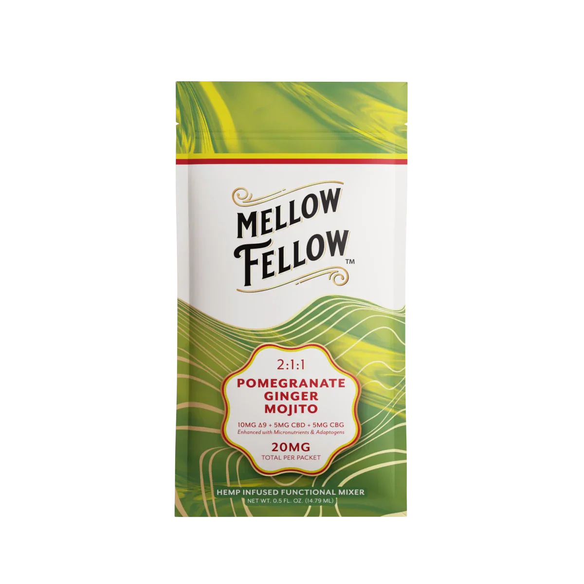 Delta 9 + CBD & CBG Mixers 10pc - Pomegranate Ginger Mojito