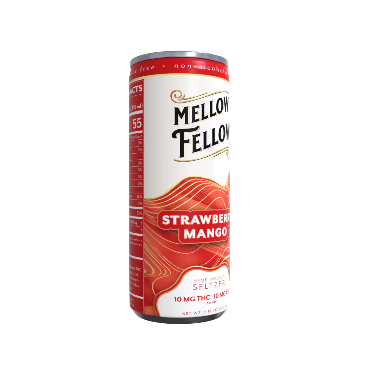 Delta 9 THC + CBD Seltzer Beverage 20MG - Strawberry Mango 4 Pack