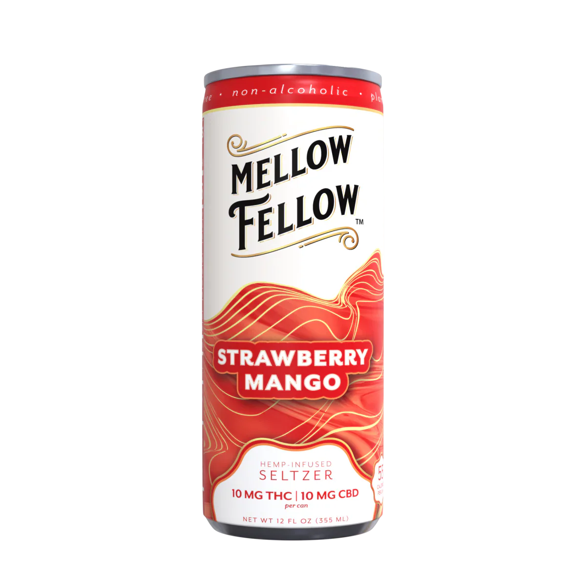 Delta 9 THC + CBD Seltzer Beverage 20MG - Strawberry Mango 4 Pack