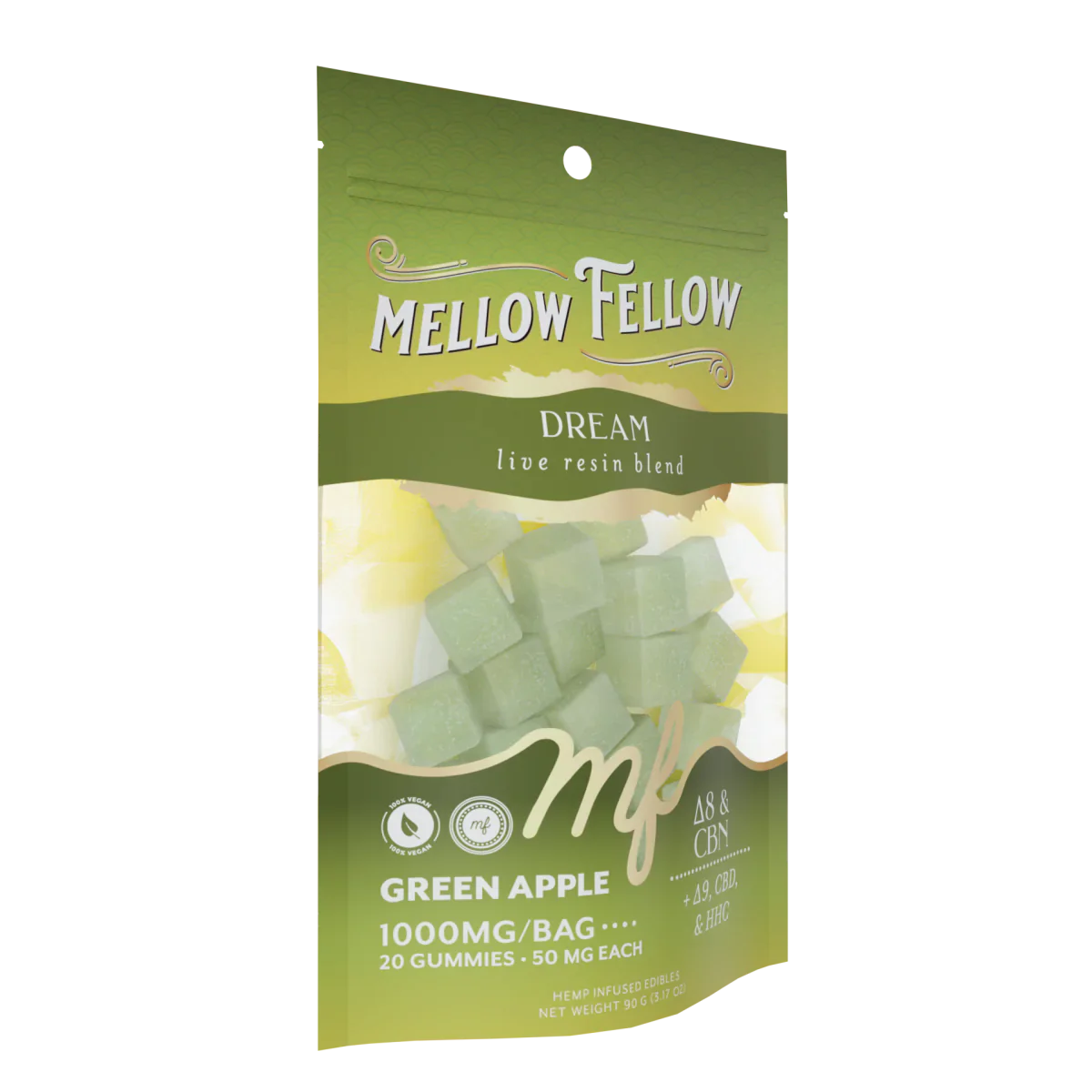 Dream Blend - Live Resin M-Fusions Edibles - Green Apple 1000mg
