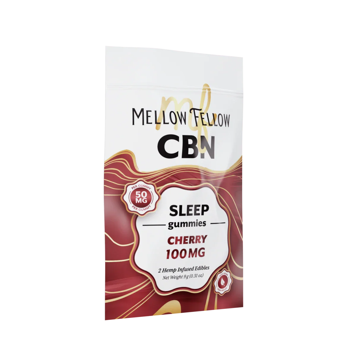Mellow Fellow Sleep CBN Gummies 100mg - Cherry Best Sales Price - Edibles