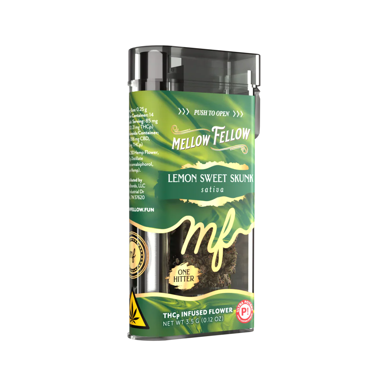 THCp 3.5g Infused Flower + One Hitter - Lemon Sweet Skunk (Sativa)