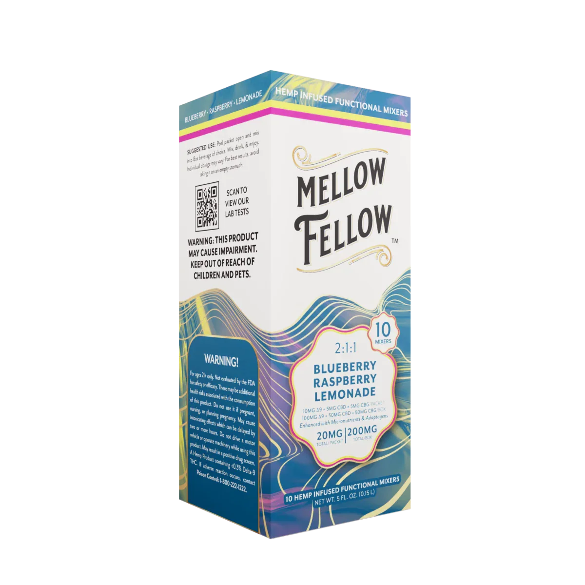 Delta 9 + CBD & CBG Mixers 10pc - Blueberry Raspberry Lemonade