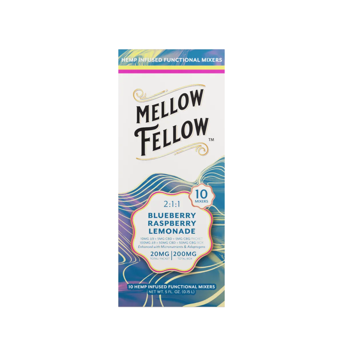 Delta 9 + CBD & CBG Mixers 10pc - Blueberry Raspberry Lemonade