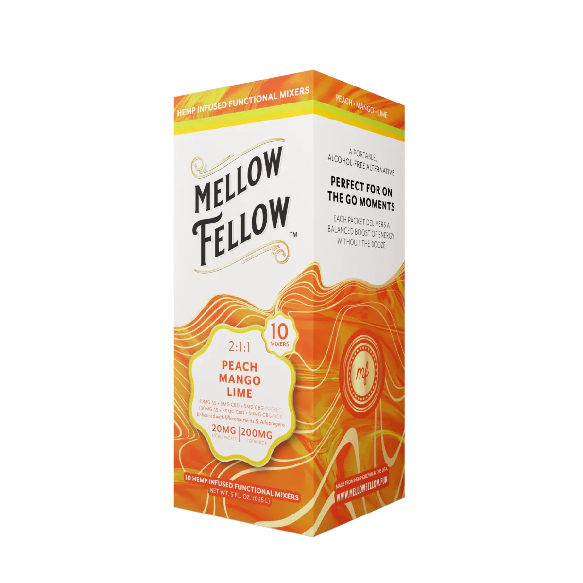 Delta 9 + CBD & CBG Mixers 10pc - Peach Mango Lime