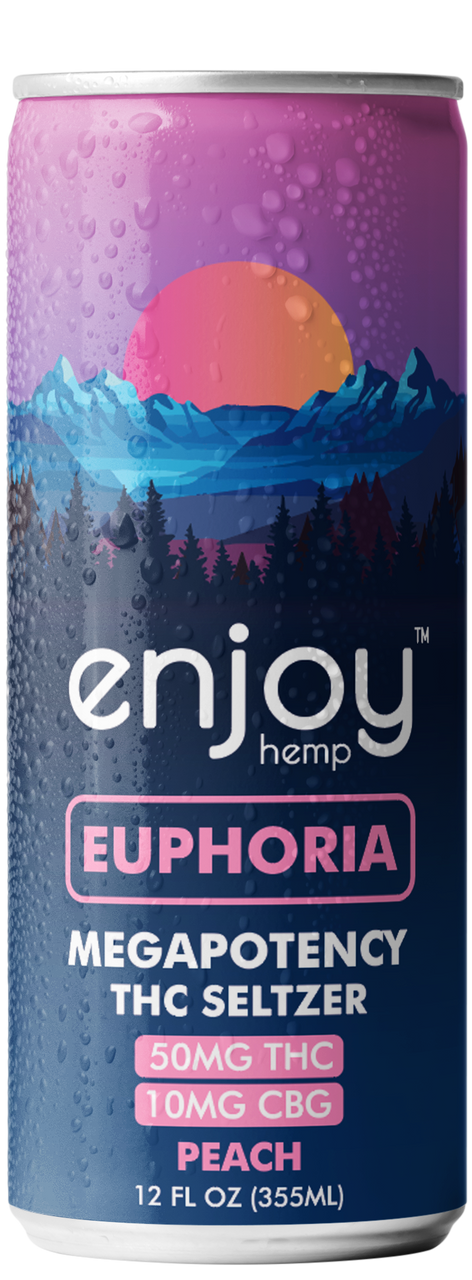 Enjoy Hemp 50mg THC Seltzer Mood Variety Pack | Mega Potency (Euphoria, Bliss, Chill)