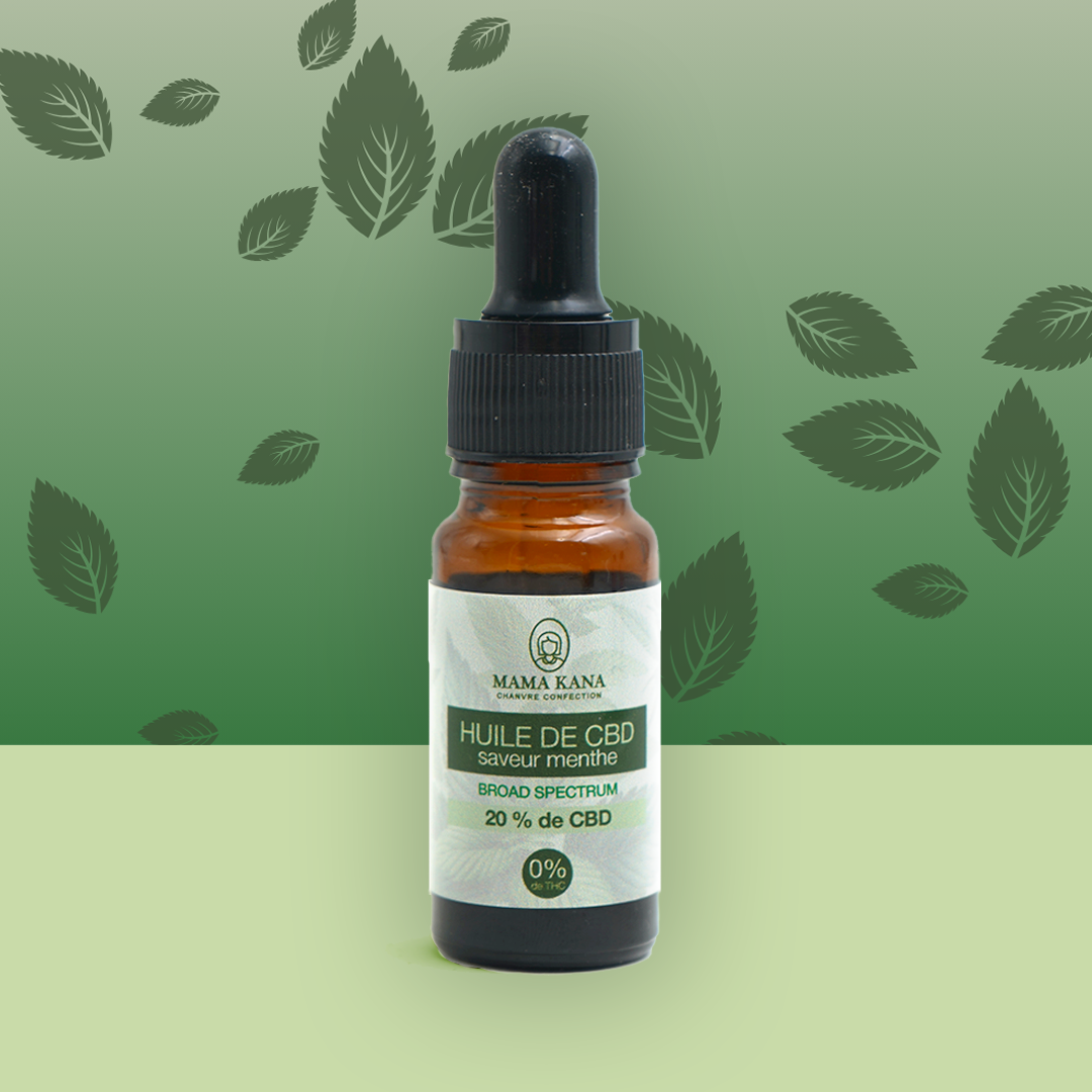 MAMA KANA CBD Huile 20% de CBD Broad Spectrum - Menthe 🌱