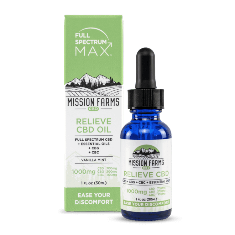 Mission Farms Full Spectrum Max Relieve CBD Oil