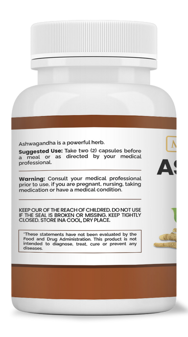 Ashwagandha Root Extra Strength - Maximum Slim | Supports Stress Relief & Vitality