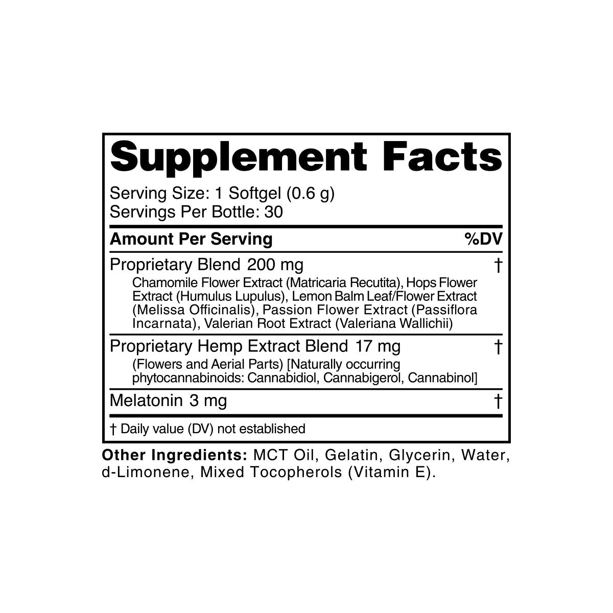 CBDfx Broad Spectrum CBD PM Softgels