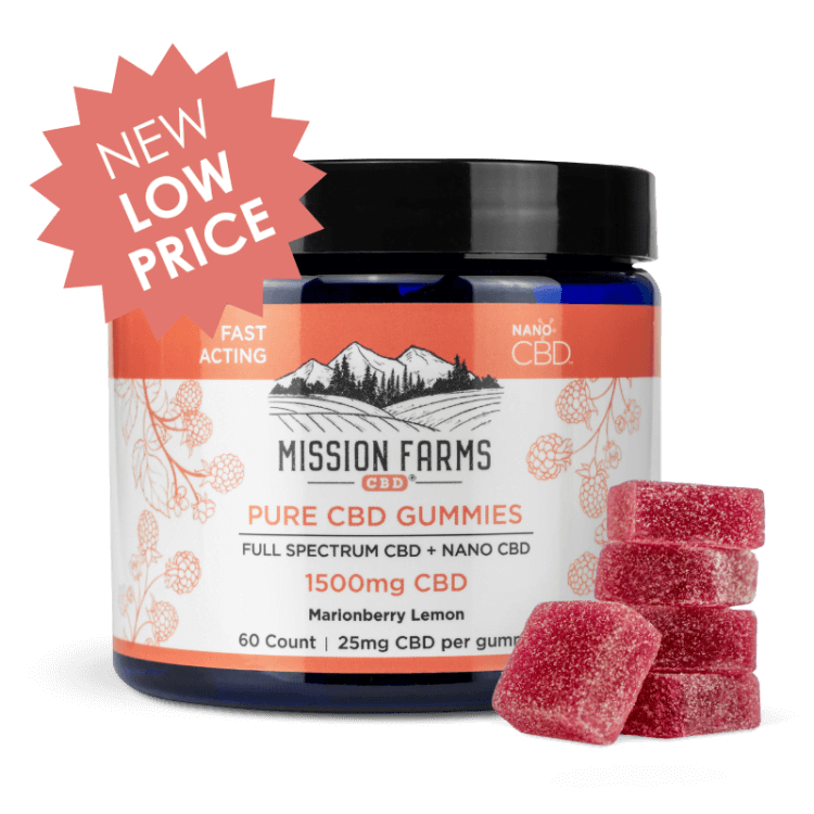 Mission Farms Pure CBD Gummies with Nano CBD