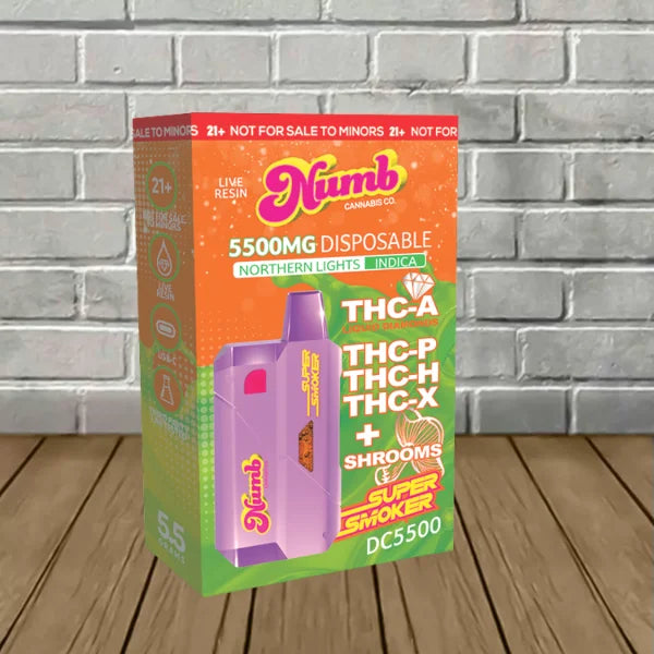 Numb Cannabis Co Super Smoker Liquid Diamond + Shrooms Blend Disposable 5.5g