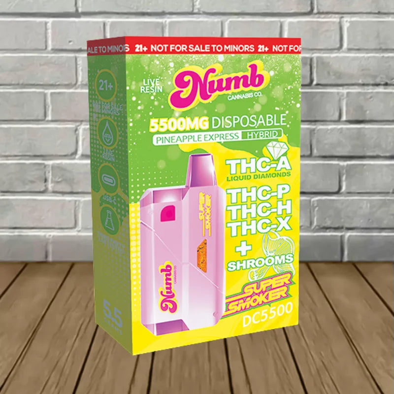 Numb Cannabis Co Super Smoker Liquid Diamond + Shrooms Blend Disposable 5.5g