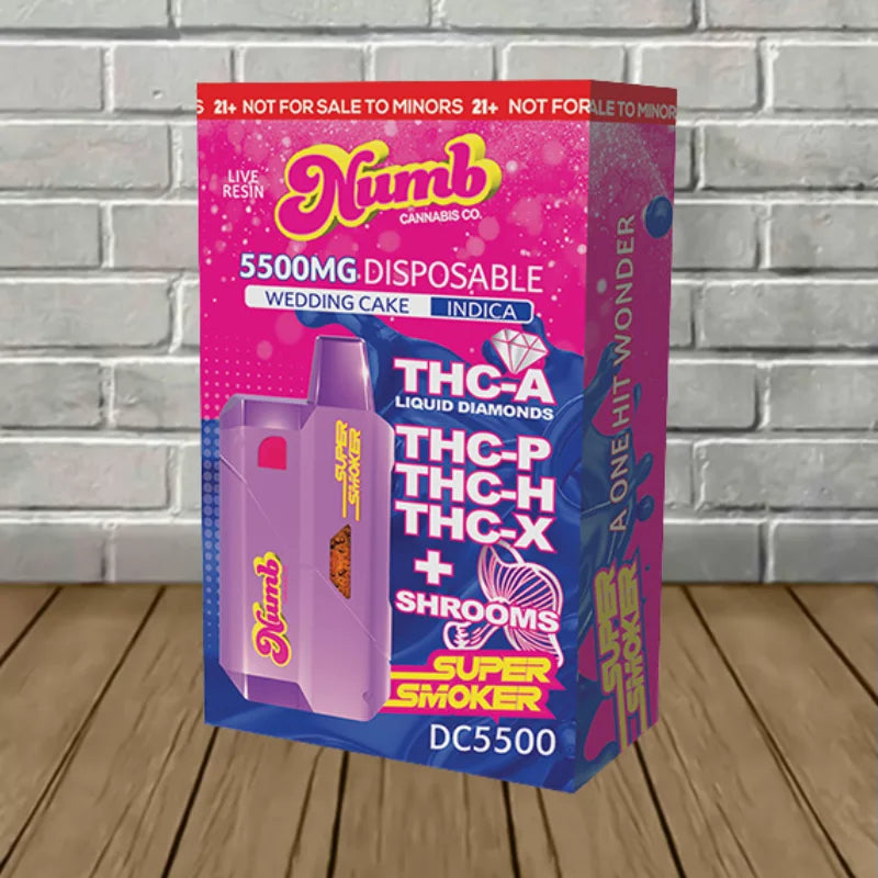 Numb Cannabis Co Super Smoker Liquid Diamond + Shrooms Blend Disposable 5.5g