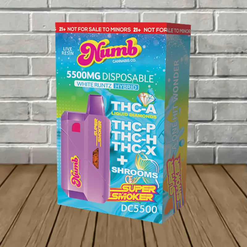 Numb Cannabis Co Super Smoker Liquid Diamond + Shrooms Blend Disposable 5.5g