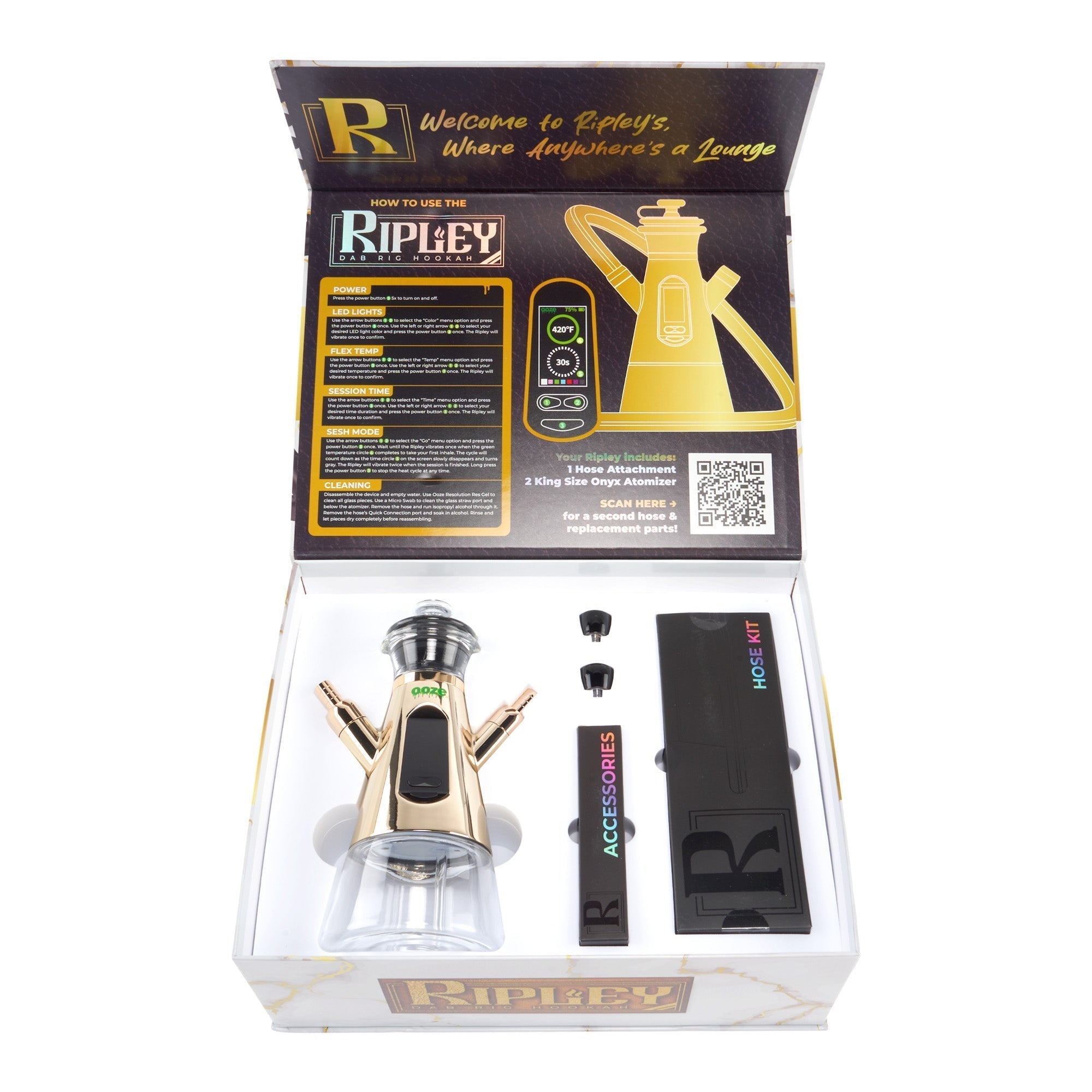Ooze Ripley Dab Rig Hookah 2400mAh C-Core