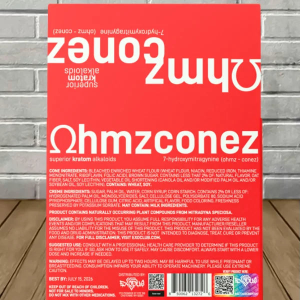 Ohmz Conez 7-Hydroxymitragynine Strawberry Cone Full Case 12ct Best Price
