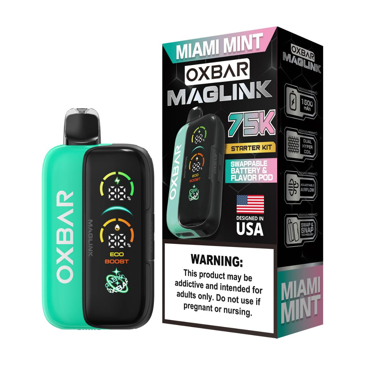 Oxbar Maglink Nixodine Kit Disposable (750000 Puffs)