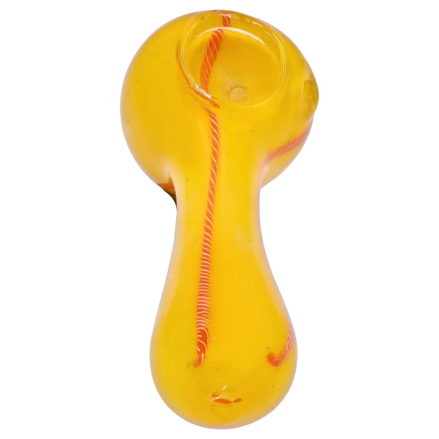 DankStop Frit Glass with Rasta Line Spoon Pipe - 4.5 in.