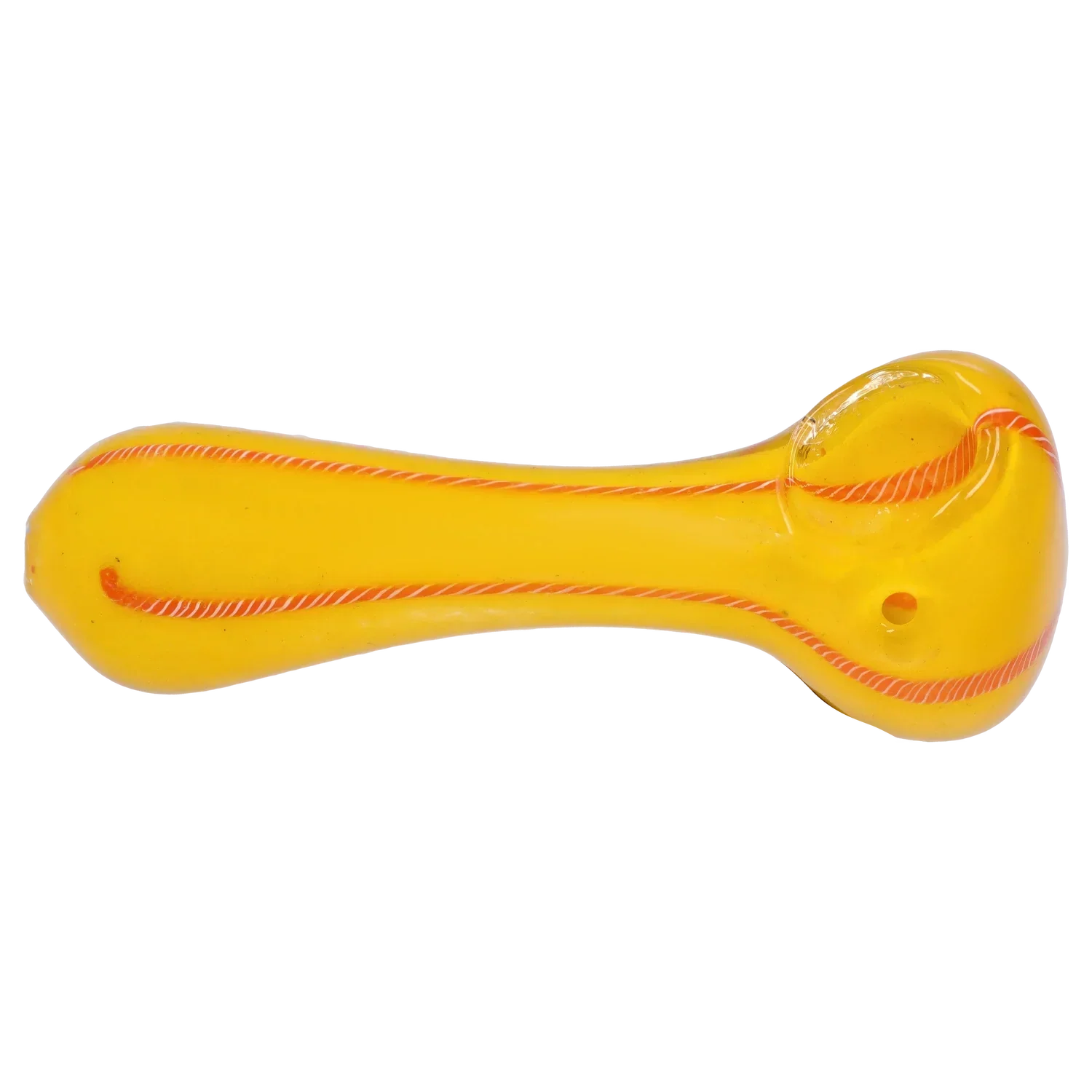DankStop Frit Glass with Rasta Line Spoon Pipe - 4.5 in.