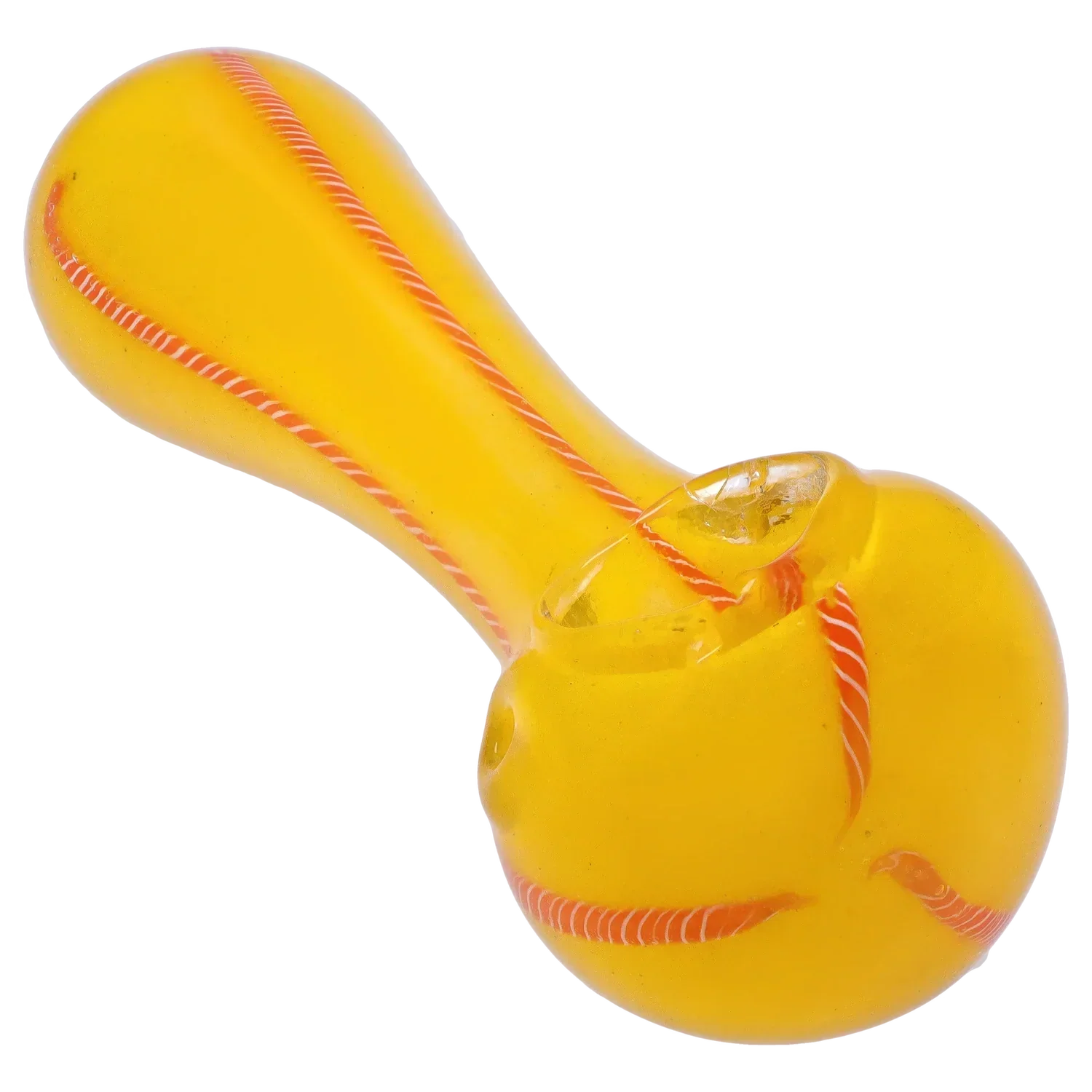 DankStop Frit Glass with Rasta Line Spoon Pipe - 4.5 in.