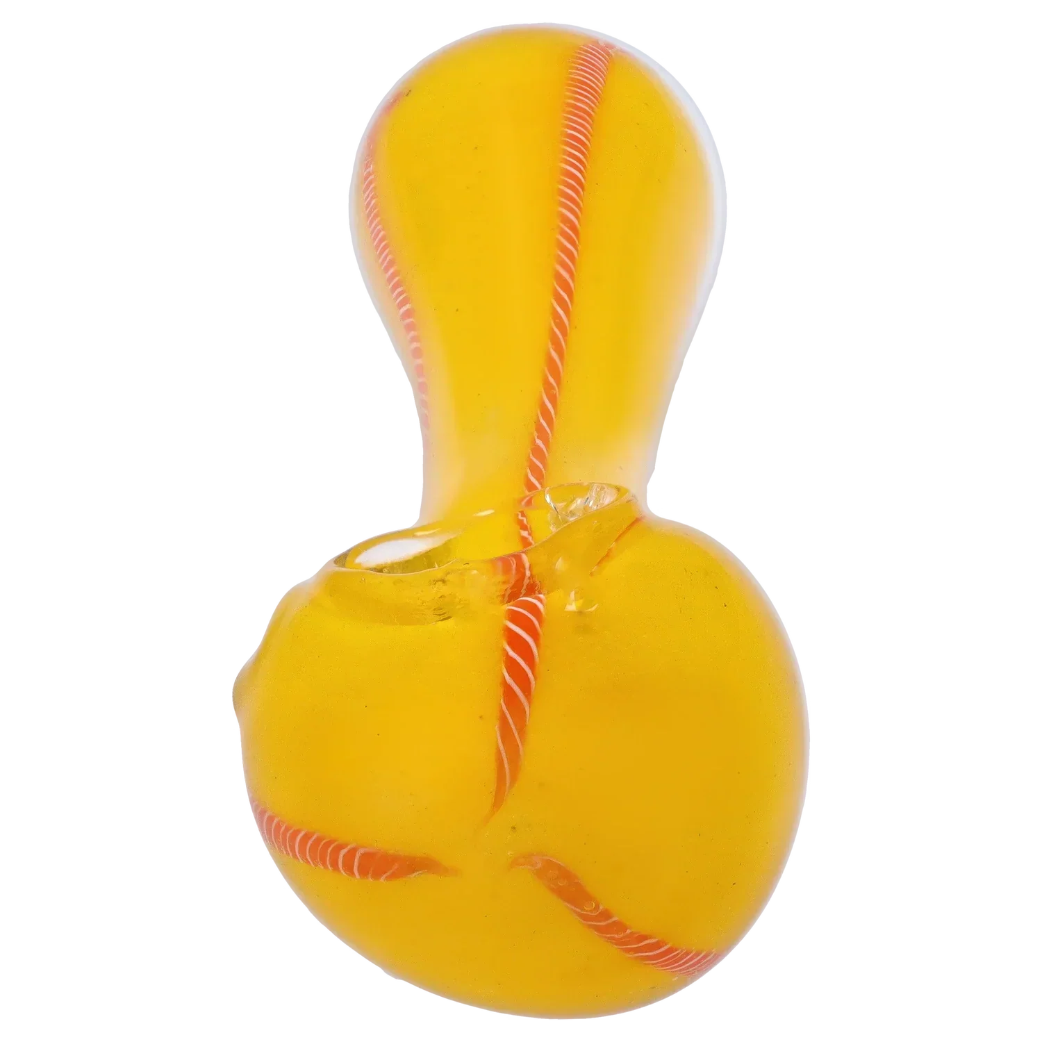 DankStop Frit Glass with Rasta Line Spoon Pipe - 4.5 in.