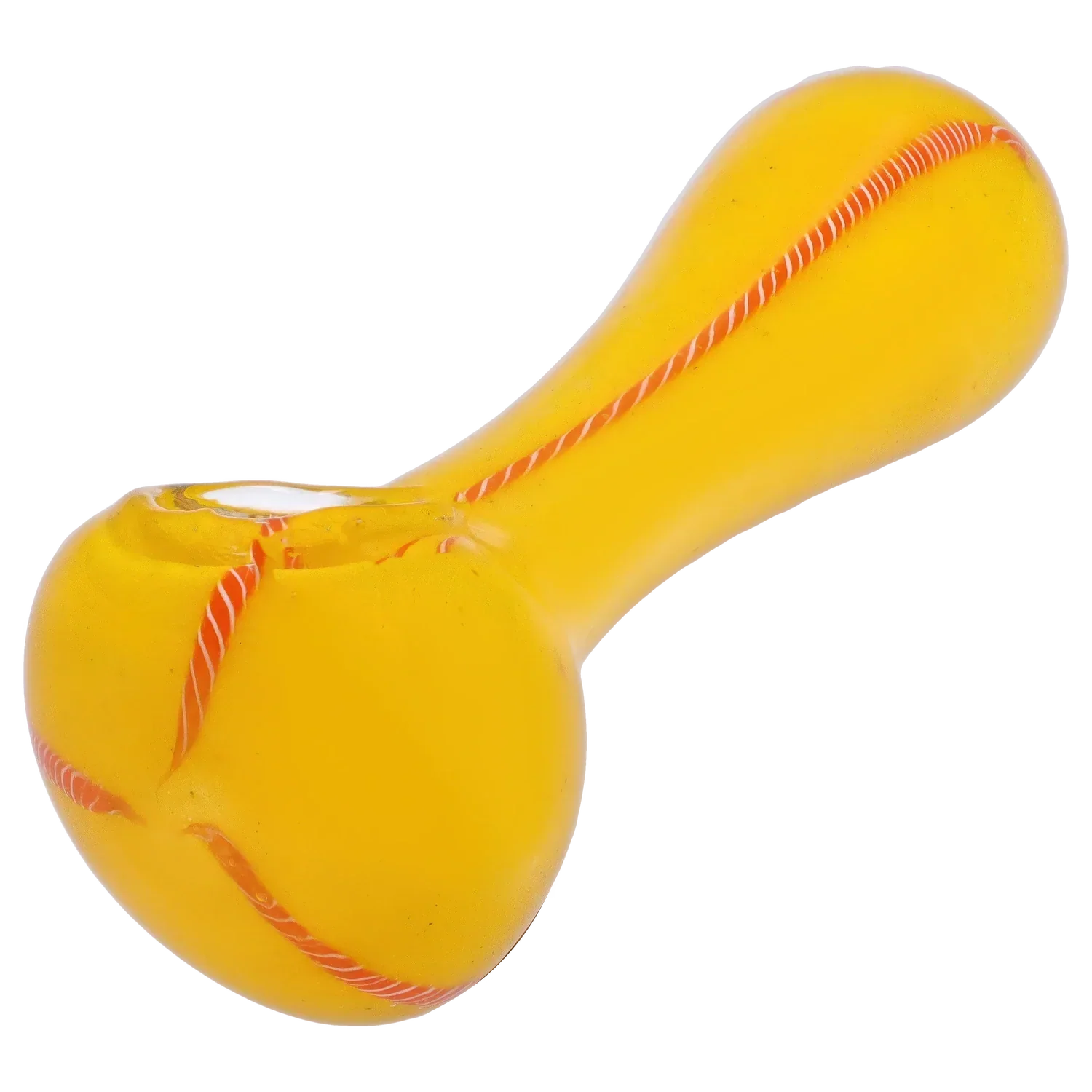 DankStop Frit Glass with Rasta Line Spoon Pipe - 4.5 in.