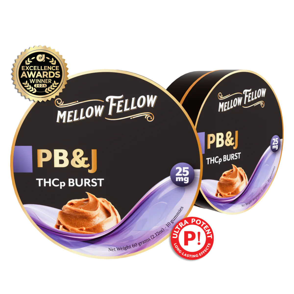 Mellow Fellow THCp Bursts Edibles - PB&J - 25mg Best Price