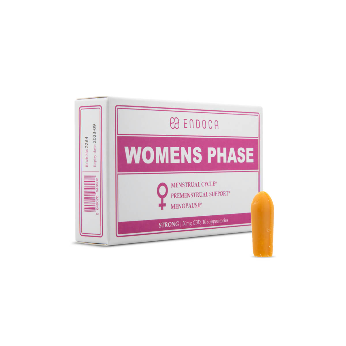 Endoca DE SUPPOSITORIES WOMENS PHASE 500MG CBD