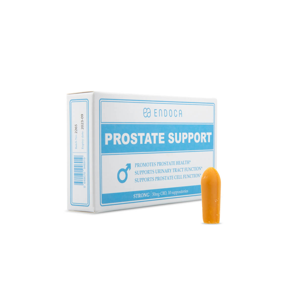 Endoca DE PROSTATE SUPPORT, SUPPOSITORIES, 500MG CBD