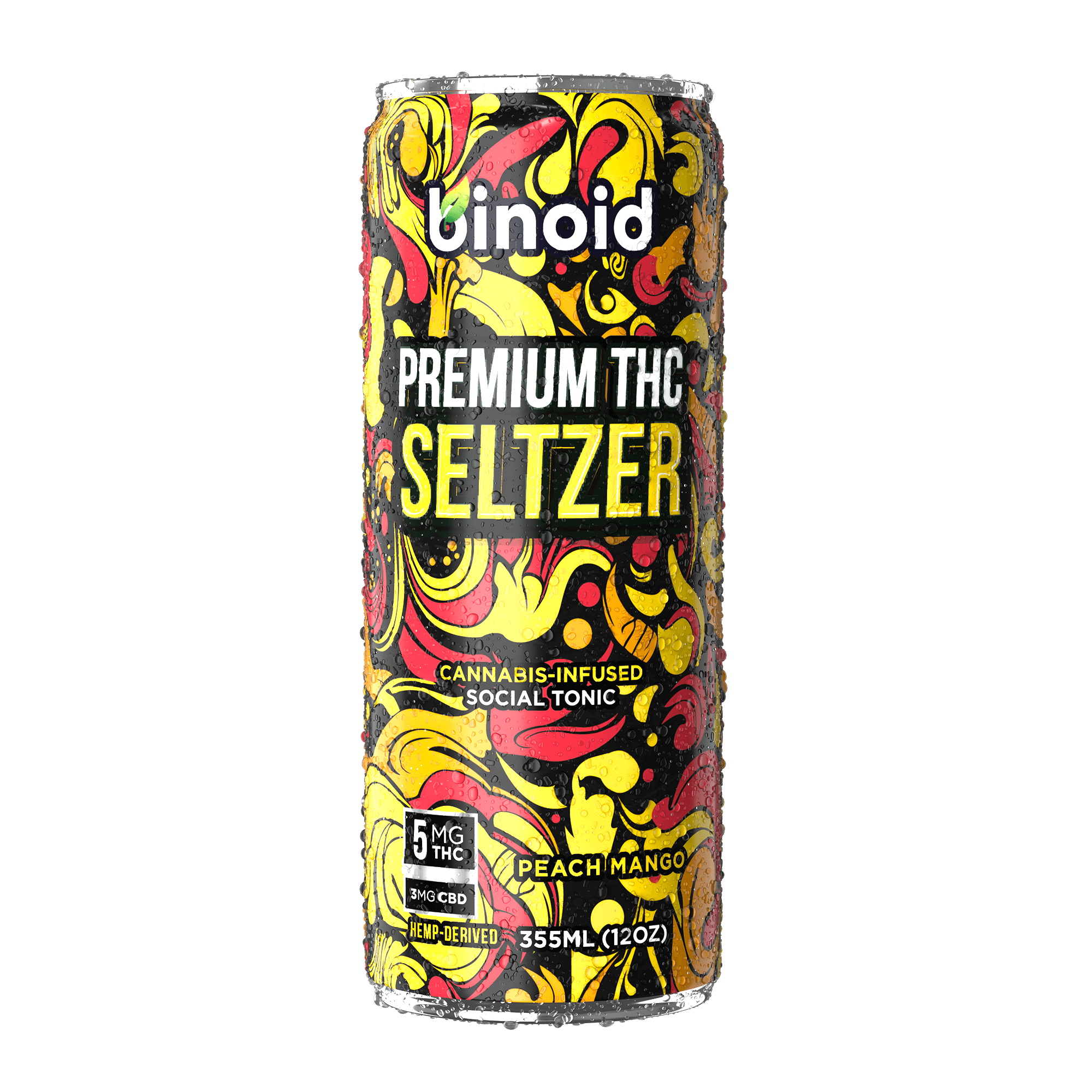 Binoid THC Seltzer – Good Vibes Cannabis Drink (4 Pack)