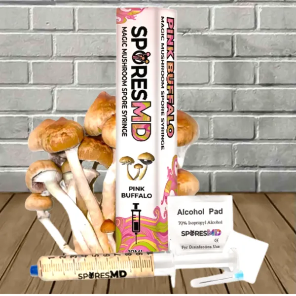 SporesMD Pink Buffalo Mushroom Spore Syringe 10ml Best Price