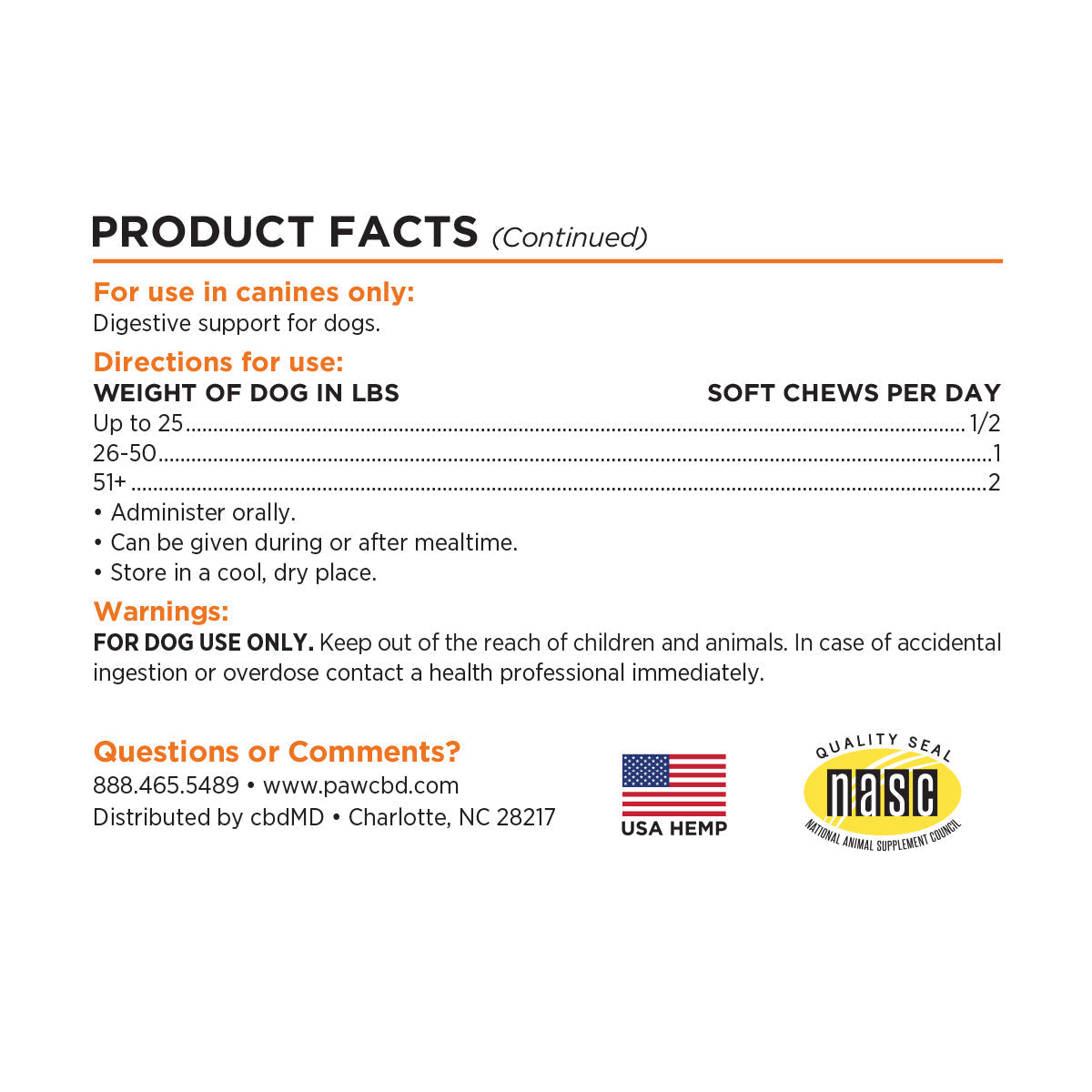 Paw CBD Broad Spectrum CBD Dog Probiotic Chews