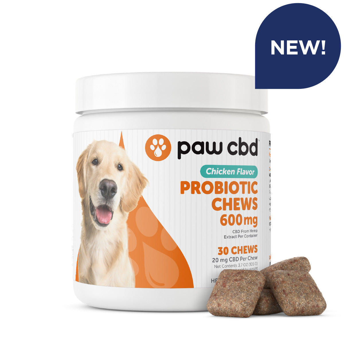 Paw CBD Broad Spectrum CBD Dog Probiotic Chews