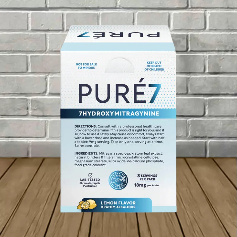 Pure7 7-Hydroxymitragynine Extract Tablets Full Case 10ct