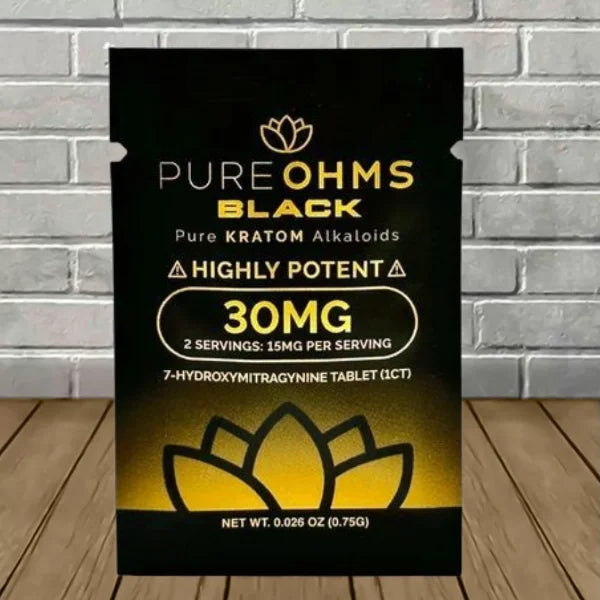 Pure Ohms Black 7-Hydroxymitragynine Extract Tablets 30mg Best Price