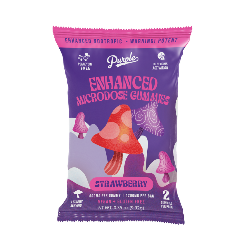 Purple Organics Mushroom Enhanced Microdose Gummies – 2CT