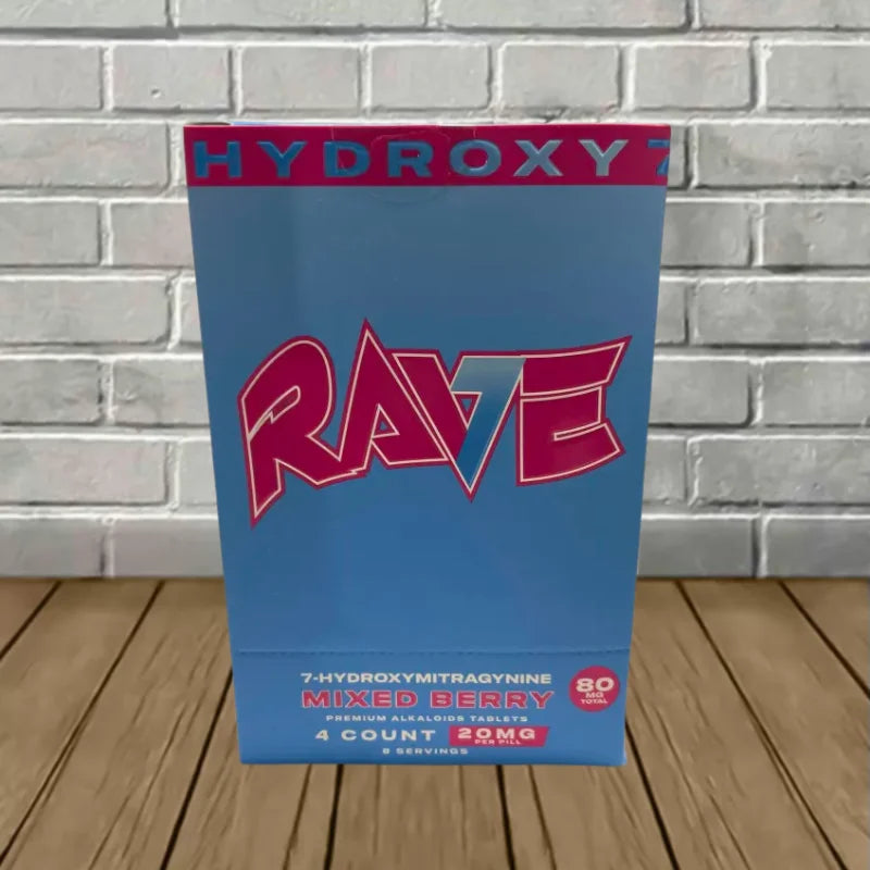 Rave Kratom 7-Hydroxy Extract Tablets Full Case 10ct