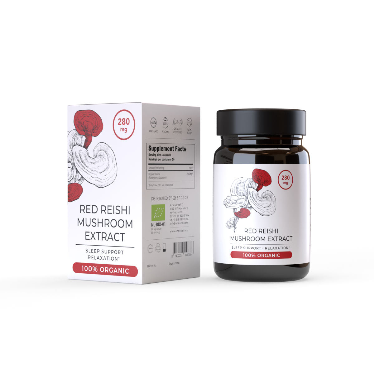 Endoca Red Reishi Mushroom Extract Best Sales Price - CBD