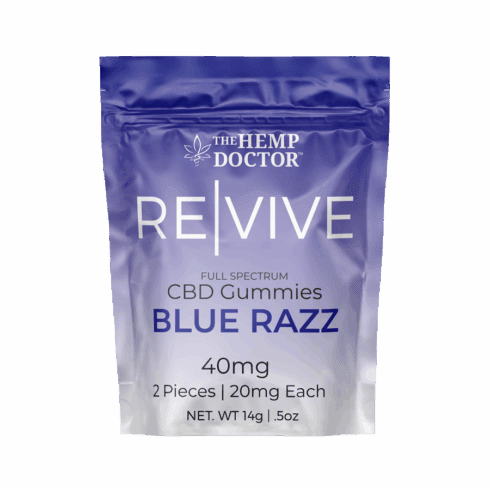 The Hemp Doctor REVIVE | 20mg CBD Blue Razz Ring Gummies