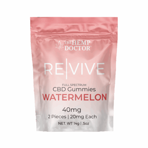 The Hemp Doctor REVIVE | 20mg CBD Watermelon Ring Gummies