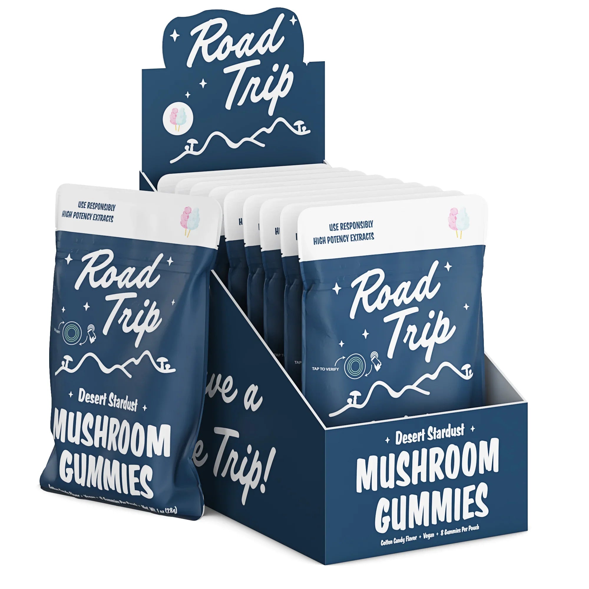 Road Trip Desert Stardust Mushroom Gummies – Cotton Candy