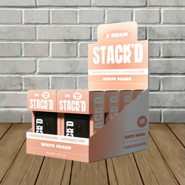 STACK’D Pure 7-Hydroxymitragynine Disposable Vape 2g Full Case (8ct)