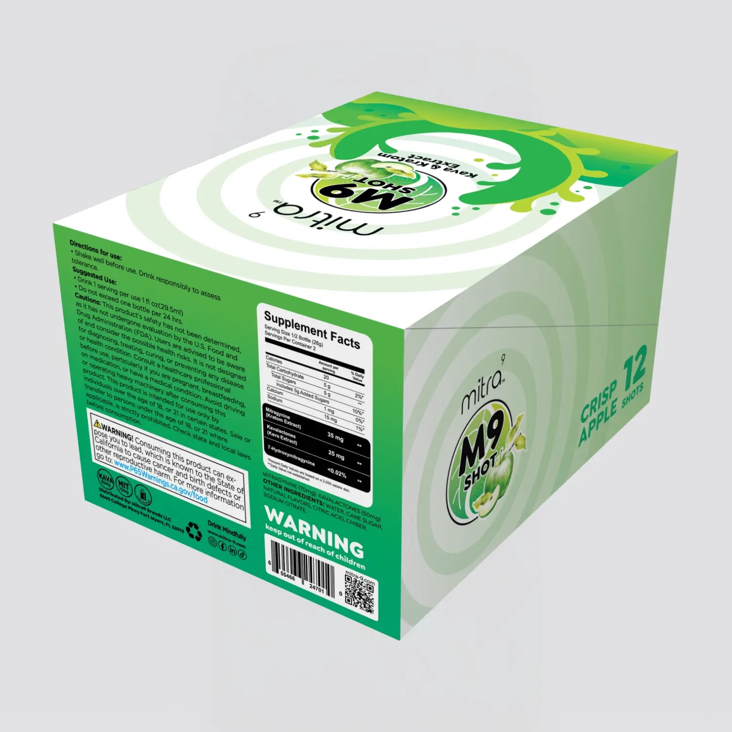 Mitra9 Crisp Apple Kava Kratom Shot