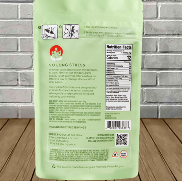 Snoozy Stress-Free Mind Delta 9 Gummies 100mg