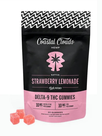 Strawberry Lemonade Coastal Clouds Delta 9 Gummies 20ct