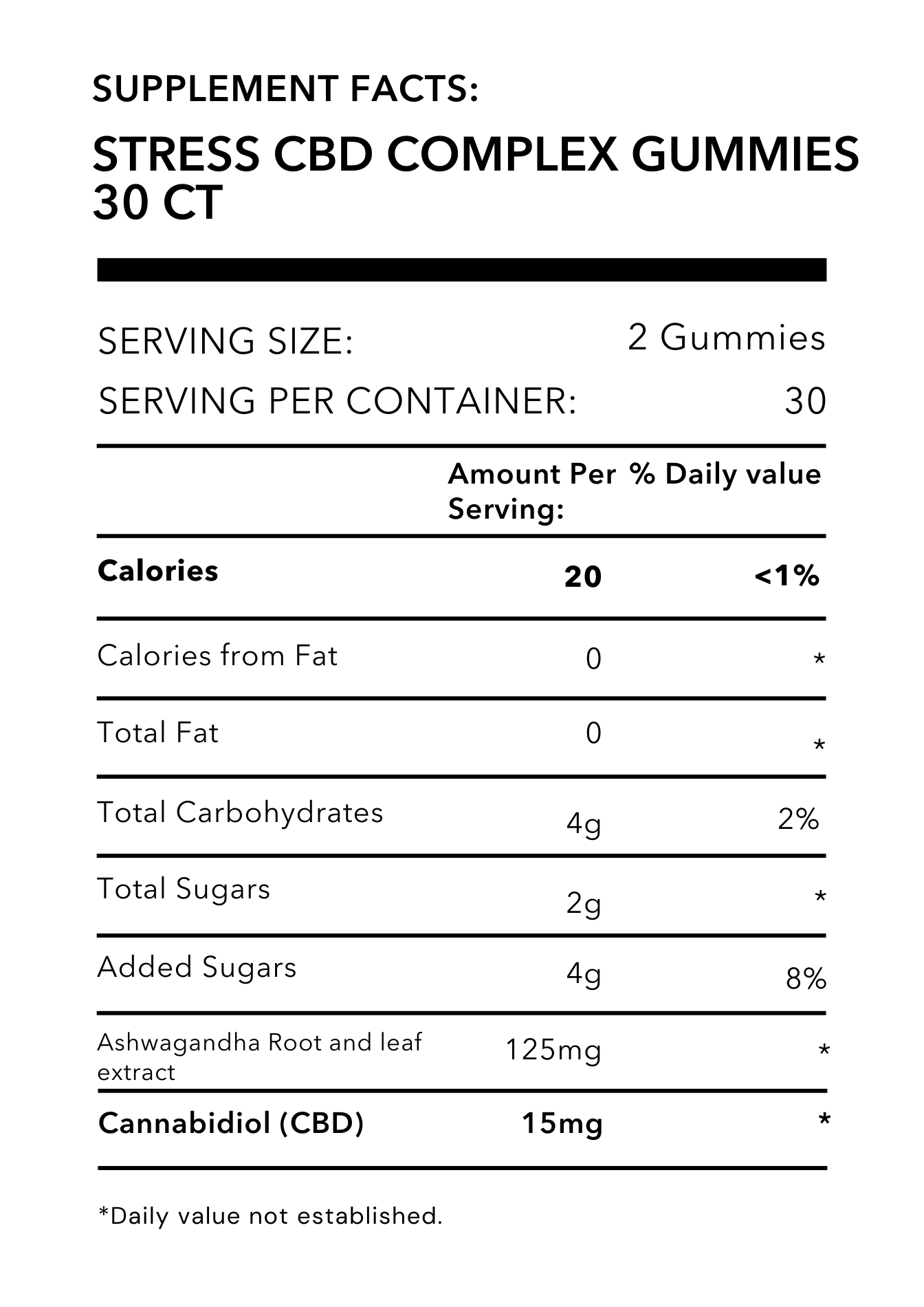 Calm CBD Complex Gummies 60ct